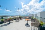 The IT Residences rooftop patio with seaview